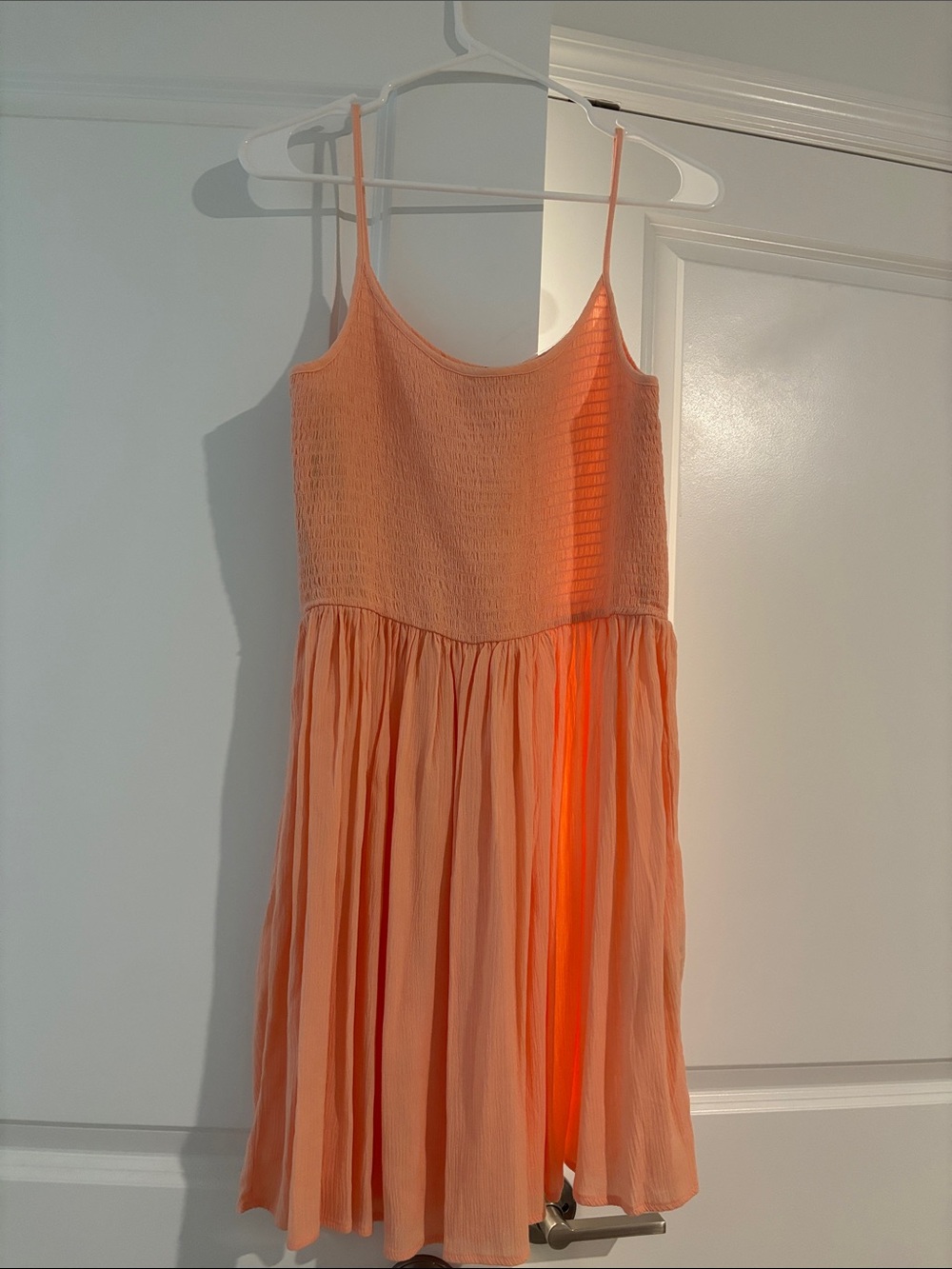 Women's Peach Spaghetti-Strap Sundress